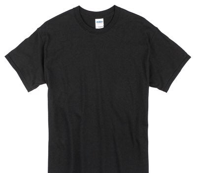 Custom Gildan 100% Cotton Black T-Shirt