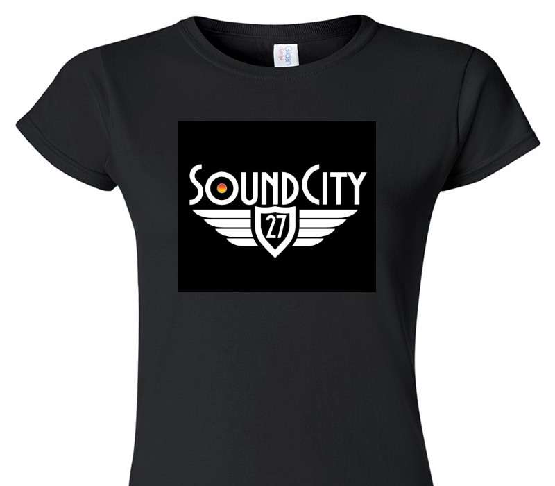 Custom Womens Soft Style 100% Cotton Black T-Shirt