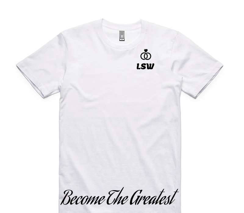 Custom AS Colour 100% Cotton White T-Shirt