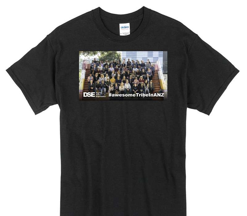 Custom Gildan 100% Cotton Black T-Shirt