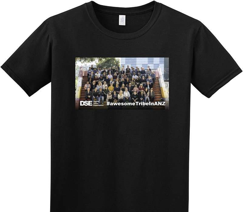 Custom Adult Soft Style 100% Cotton Black T-Shirt