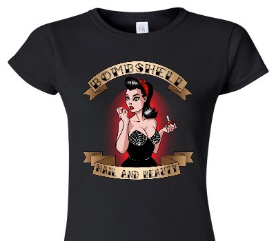 Custom Womens Soft Style 100% Cotton Black T-Shirt