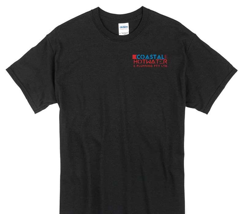 Custom Gildan 100% Cotton Black T-Shirt