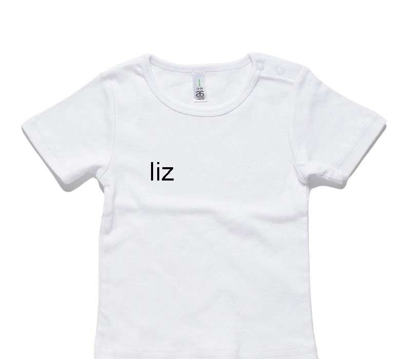 Custom AS Colour White Baby T-Shirt