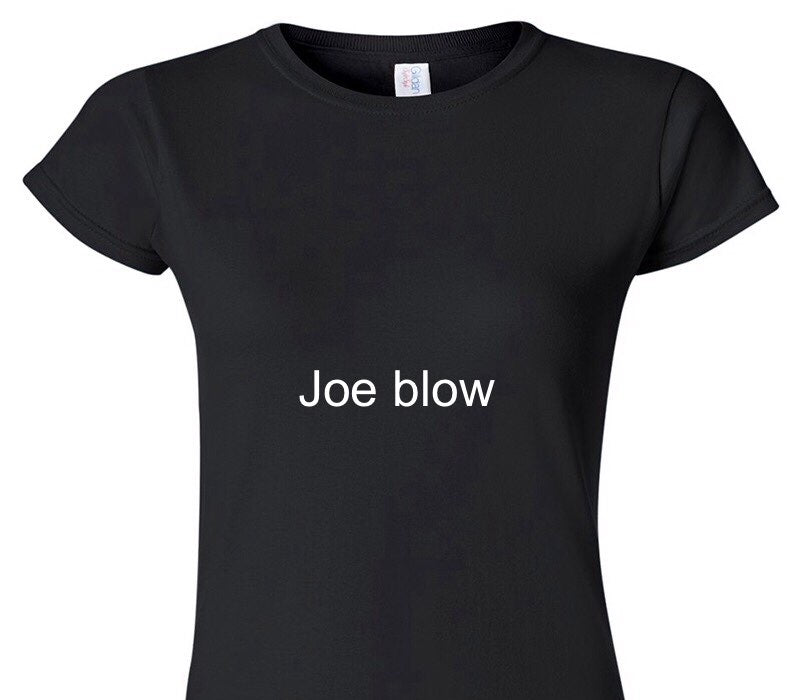 Custom Womens Soft Style 100% Cotton Black T-Shirt
