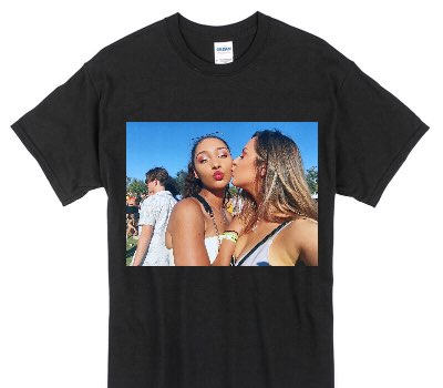 Custom Gildan 100% Cotton Black T-Shirt
