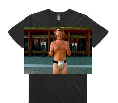 Custom AS Colour 100% Cotton Black T-Shirt