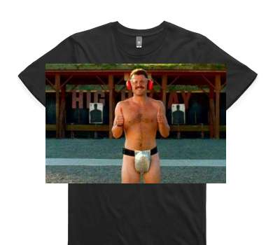 Custom AS Colour 100% Cotton Black T-Shirt