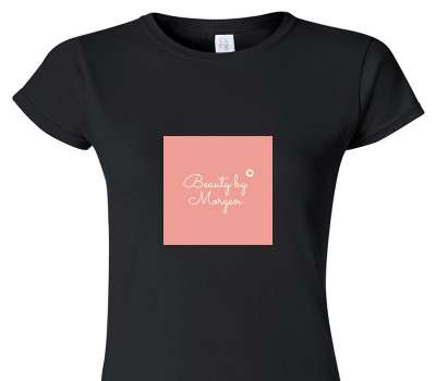 Custom Womens Soft Style 100% Cotton Black T-Shirt
