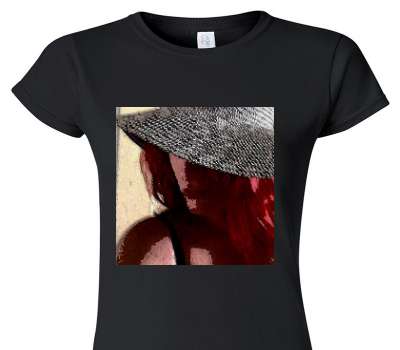 Custom Womens Soft Style 100% Cotton Black T-Shirt