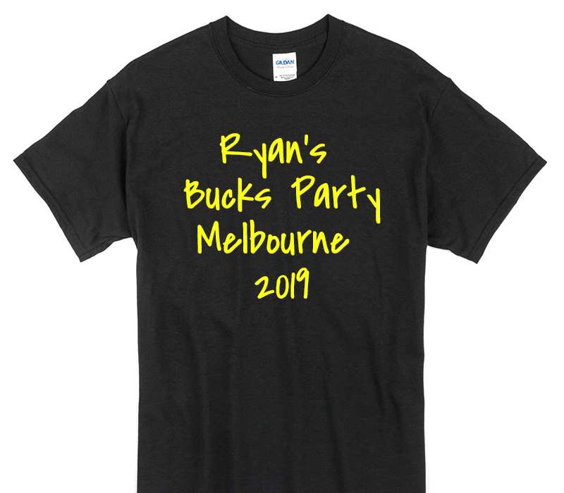 Custom Gildan 100% Cotton Black T-Shirt