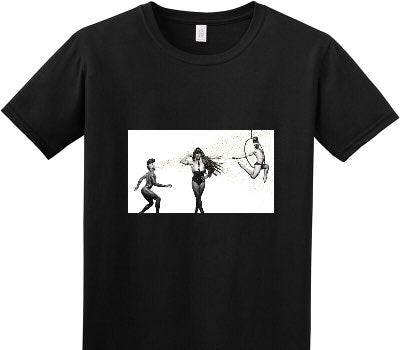 Custom Adult Soft Style 100% Cotton Black T-Shirt