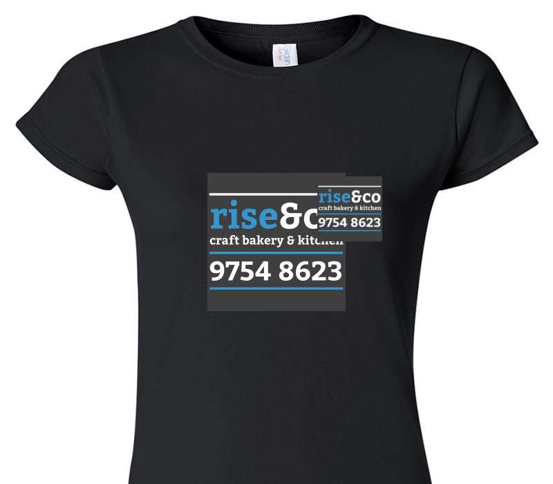 Custom Womens Soft Style 100% Cotton Black T-Shirt