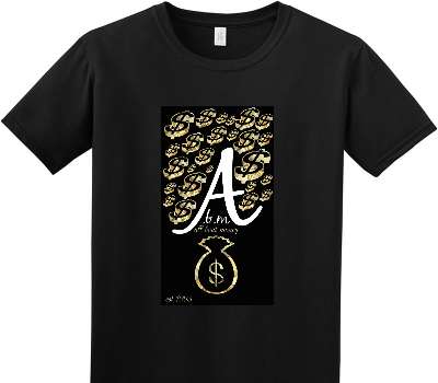 Custom Adult Soft Style 100% Cotton Black T-Shirt