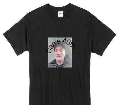 Custom Gildan 100% Cotton Black T-Shirt