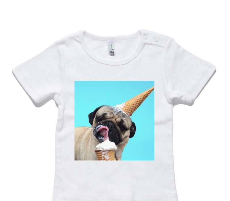 Custom AS Colour White Baby T-Shirt