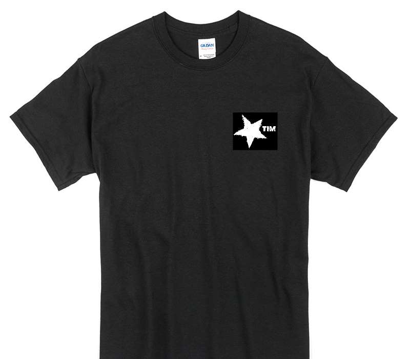 Custom Gildan 100% Cotton Black T-Shirt