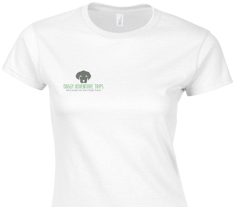 Custom Womens Soft Style 100% Cotton White T-Shirt