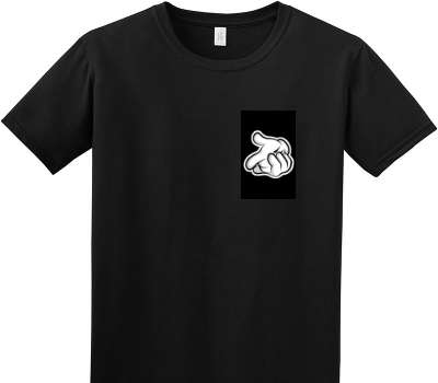 Custom Adult Soft Style 100% Cotton Black T-Shirt