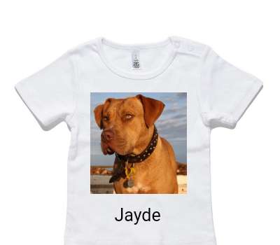 Custom AS Colour White Baby T-Shirt