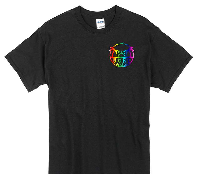 Custom Gildan 100% Cotton Black T-Shirt