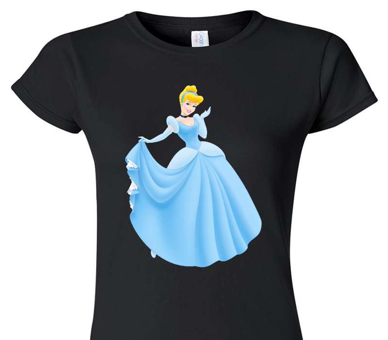 Custom Womens Soft Style 100% Cotton Black T-Shirt