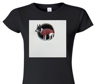 Custom Womens Soft Style 100% Cotton Black T-Shirt