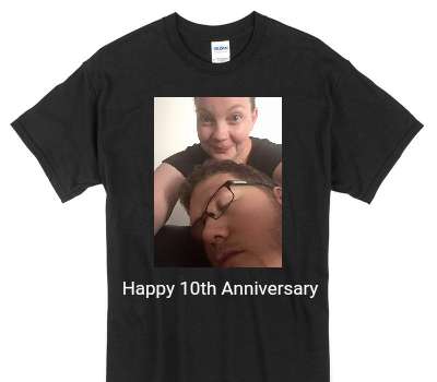 Custom Gildan 100% Cotton Black T-Shirt