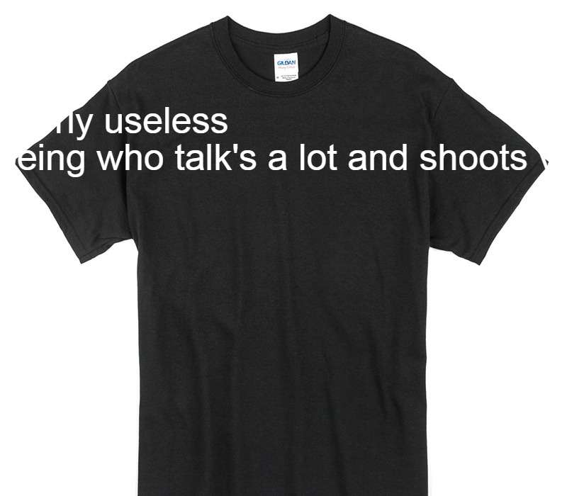 Custom Gildan 100% Cotton Black T-Shirt