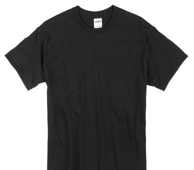 Custom Gildan 100% Cotton Black T-Shirt