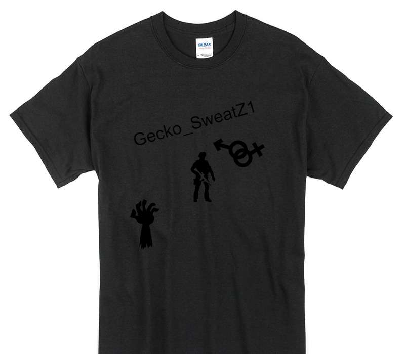 Custom Gildan 100% Cotton Black T-Shirt