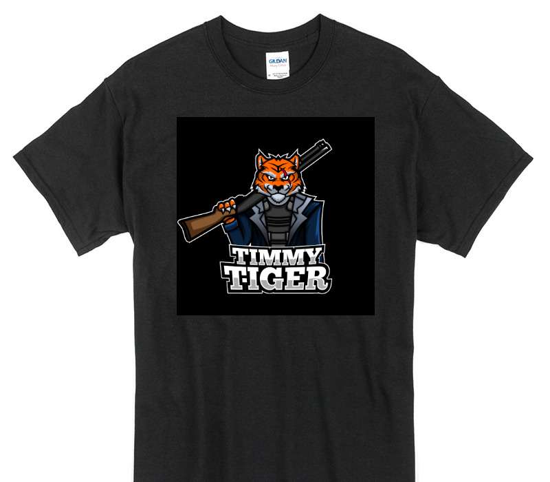Custom Gildan 100% Cotton Black T-Shirt