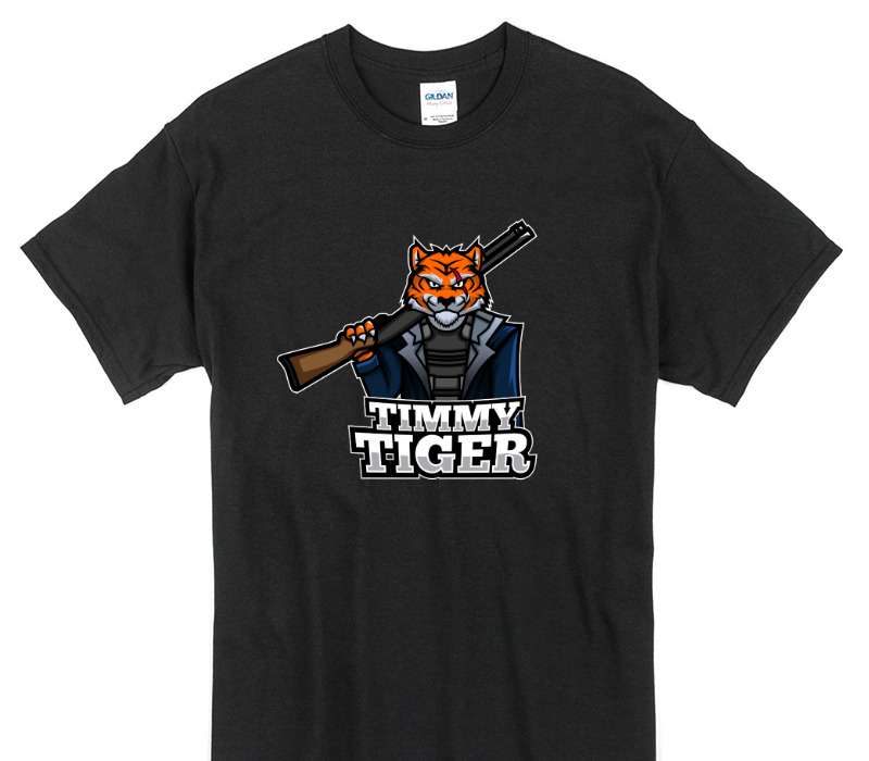 Custom Gildan 100% Cotton Black T-Shirt