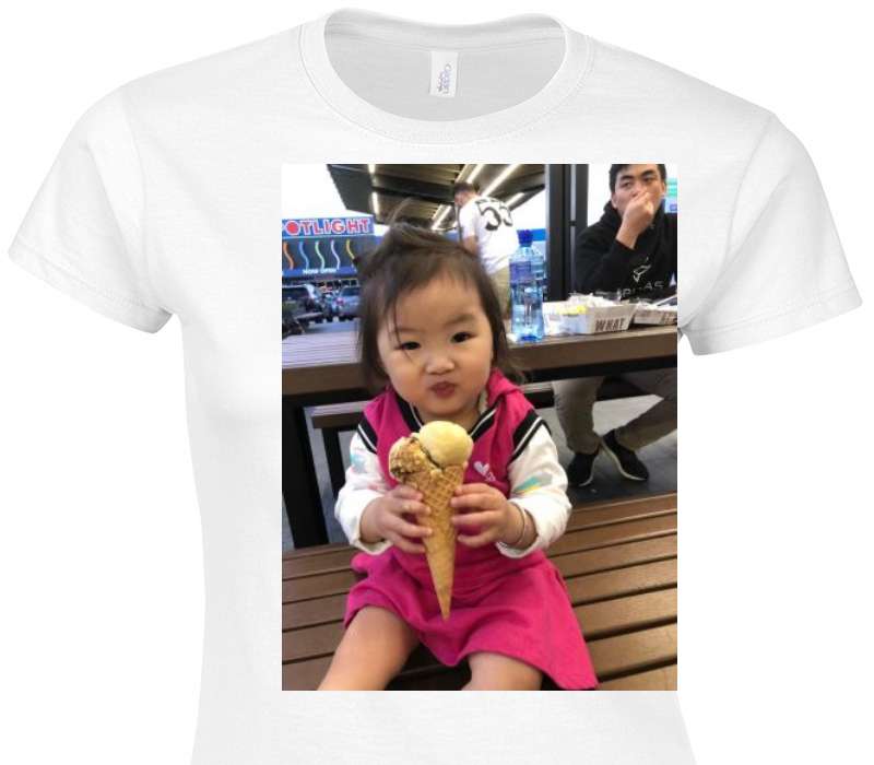 Custom Womens Soft Style 100% Cotton White T-Shirt