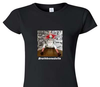 Custom Womens Soft Style 100% Cotton Black T-Shirt