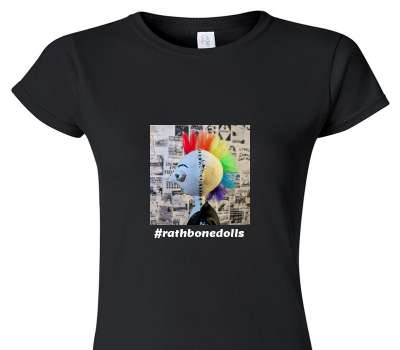 Custom Womens Soft Style 100% Cotton Black T-Shirt