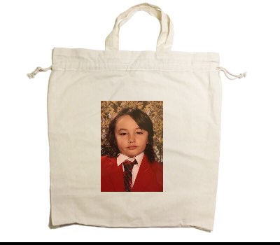 Custom Drawstring Tote Bag Cotton Calico