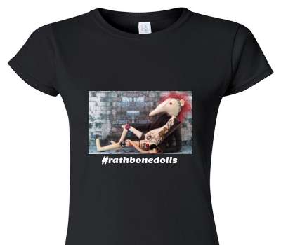 Custom Womens Soft Style 100% Cotton Black T-Shirt
