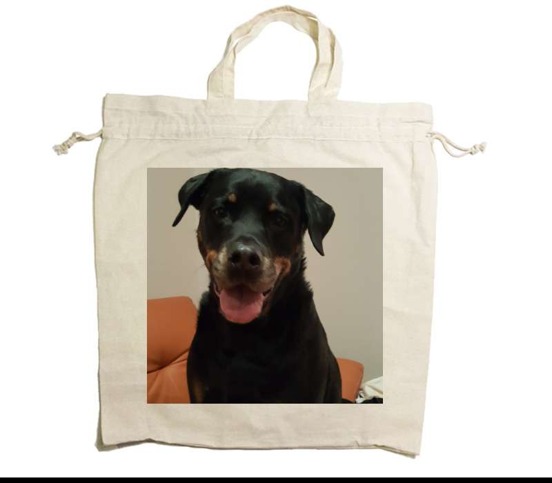 Custom Drawstring Tote Bag Cotton Calico