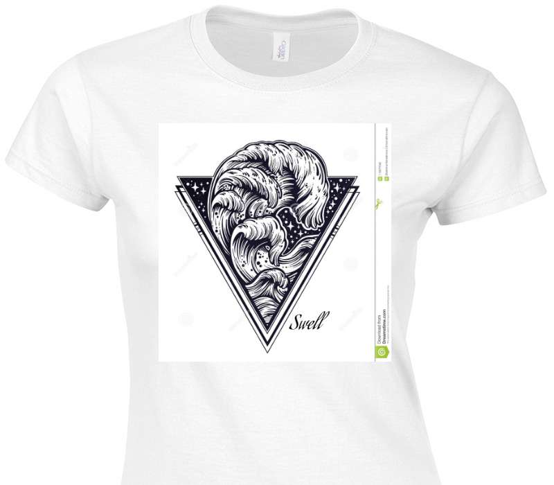 Custom Womens Soft Style 100% Cotton White T-Shirt