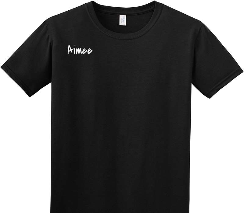 Custom Adult Soft Style 100% Cotton Black T-Shirt