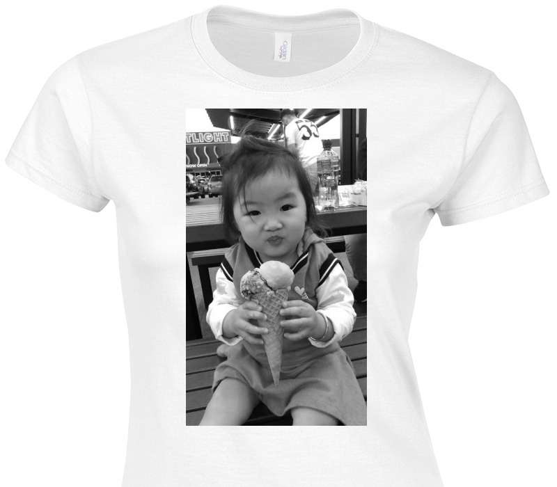 Custom Womens Soft Style 100% Cotton White T-Shirt