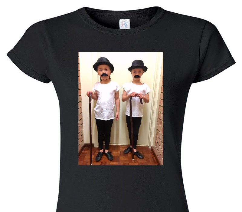 Custom Womens Soft Style 100% Cotton Black T-Shirt