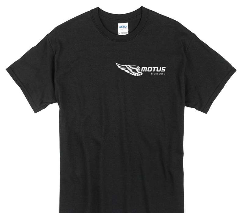 Custom Gildan 100% Cotton Black T-Shirt