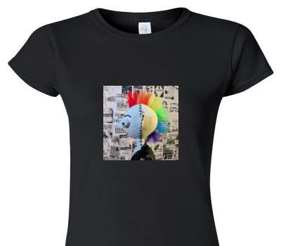 Custom Womens Soft Style 100% Cotton Black T-Shirt