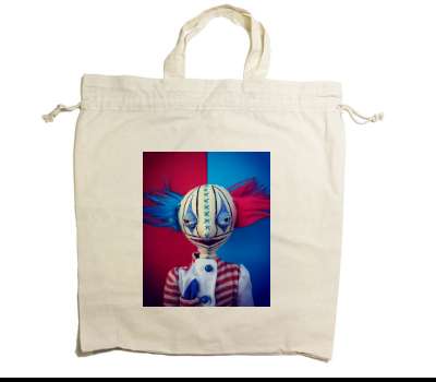 Custom Drawstring Tote Bag Cotton Calico