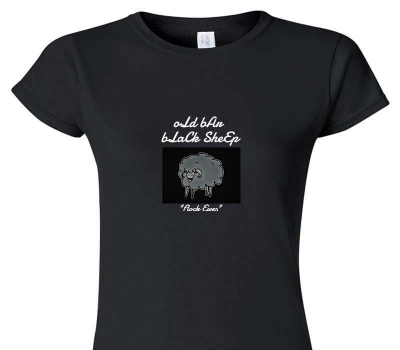 Custom Womens Soft Style 100% Cotton Black T-Shirt