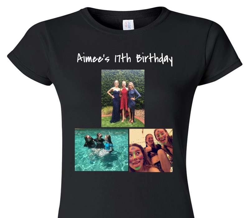 Custom Womens Soft Style 100% Cotton Black T-Shirt