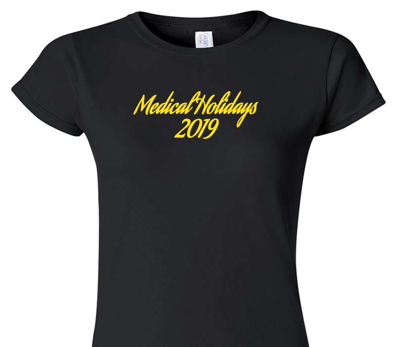 Custom Womens Soft Style 100% Cotton Black T-Shirt