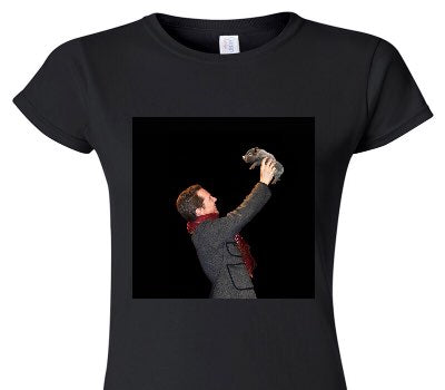 Custom Womens Soft Style 100% Cotton Black T-Shirt